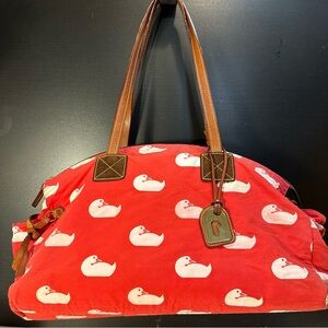Dooney and Bourke Red and White Duck Carla Sport Bag